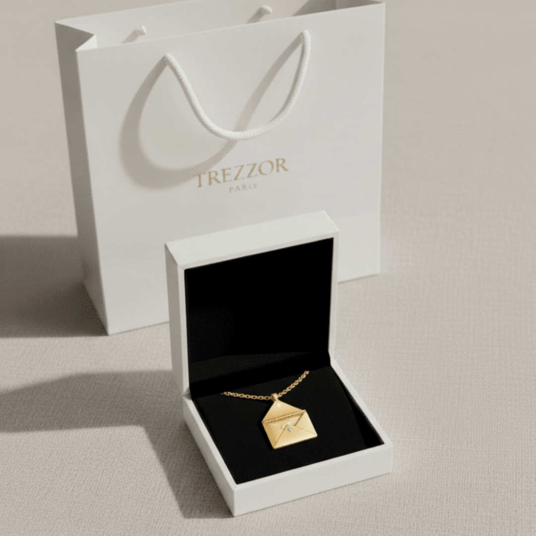Écrin d’Amour | Collier lettre dorée
