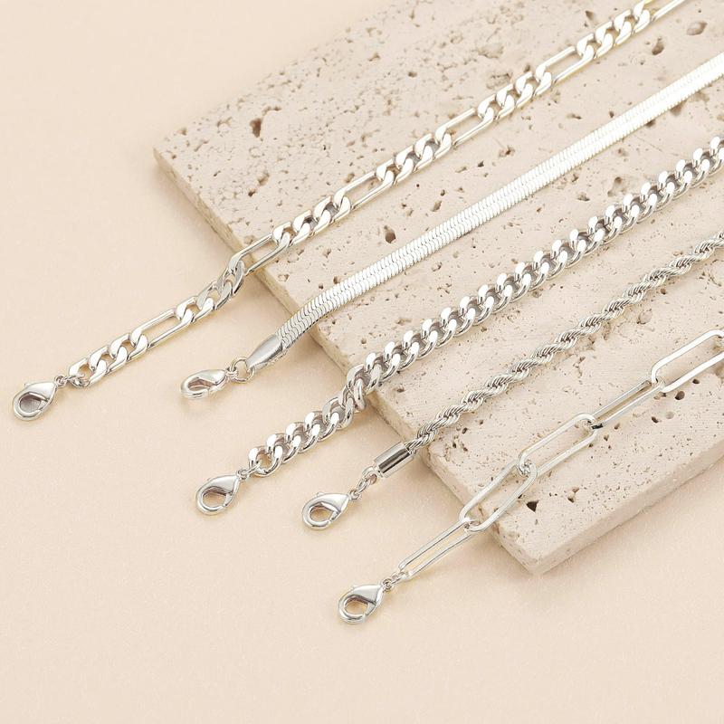 Pack 5 bracelets chaînes élégants