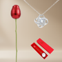 Rose Éternelle | Collier en argent sterling avec une boîte rose de luxe