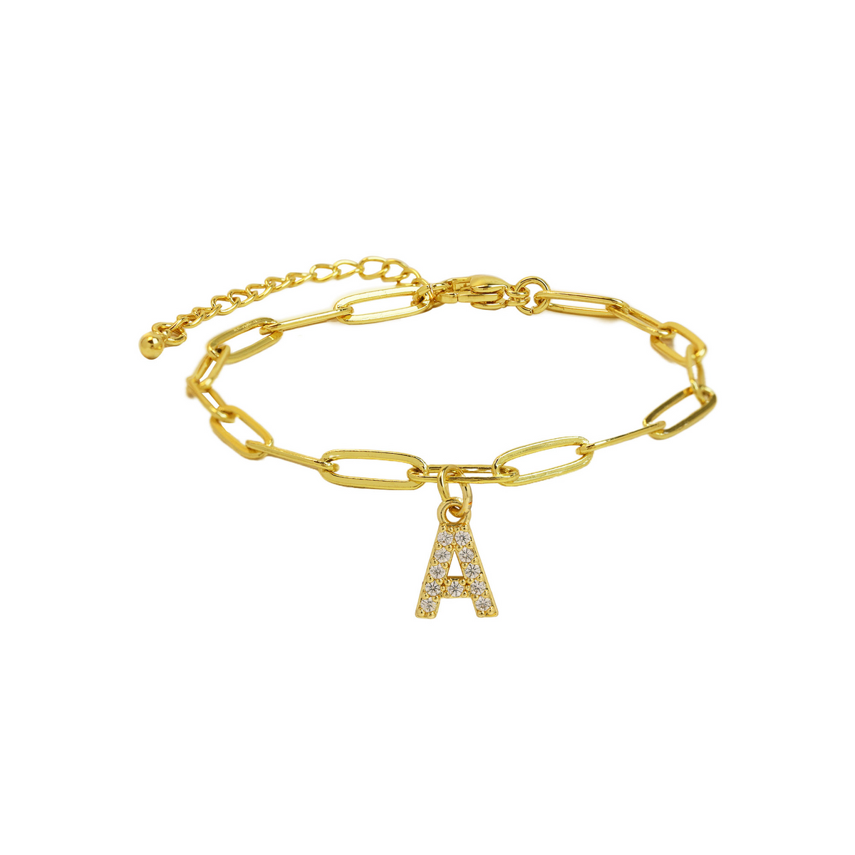 Bracelet initiale doré délicat