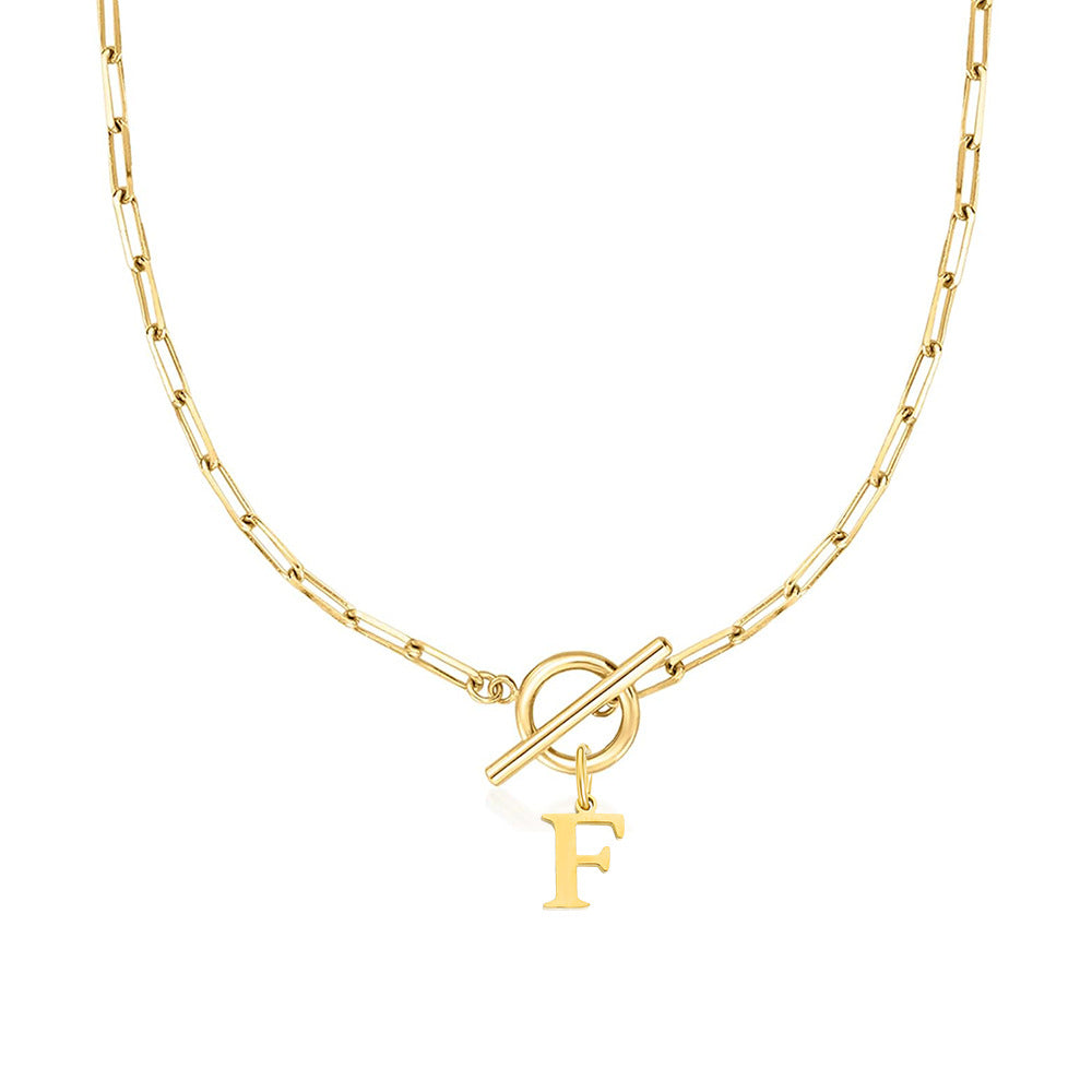 Collier initiale cercle et cadenas