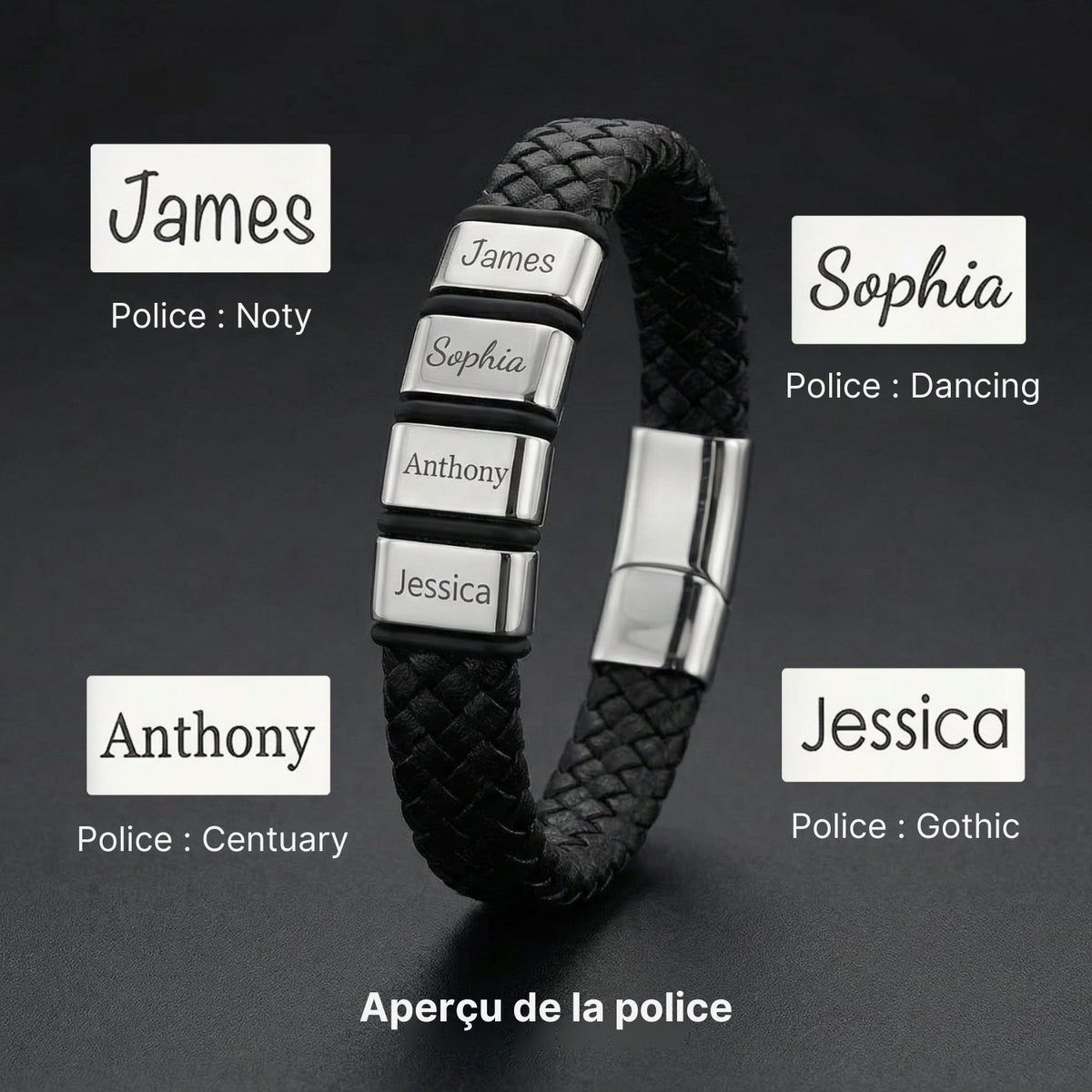 Bracelet famille viking en acier