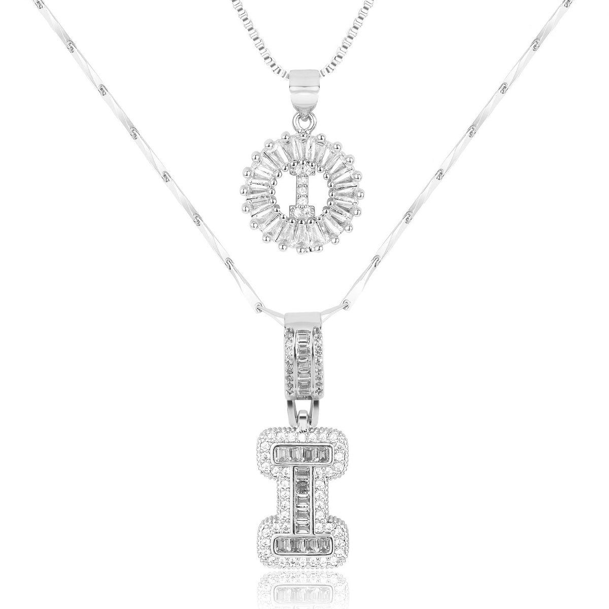 Collier initiale diamant doré