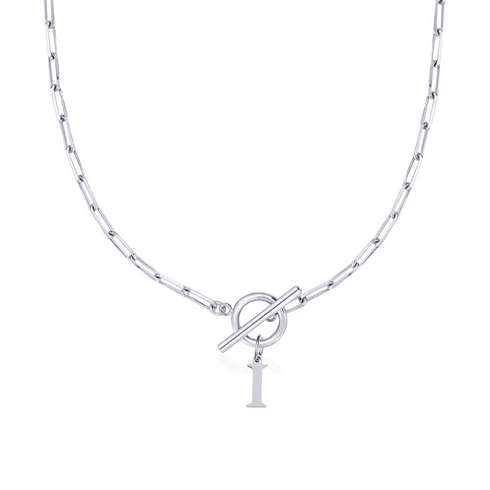 Collier initiale cercle et cadenas