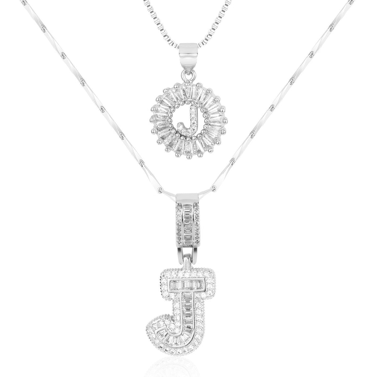 Collier initiale diamant doré