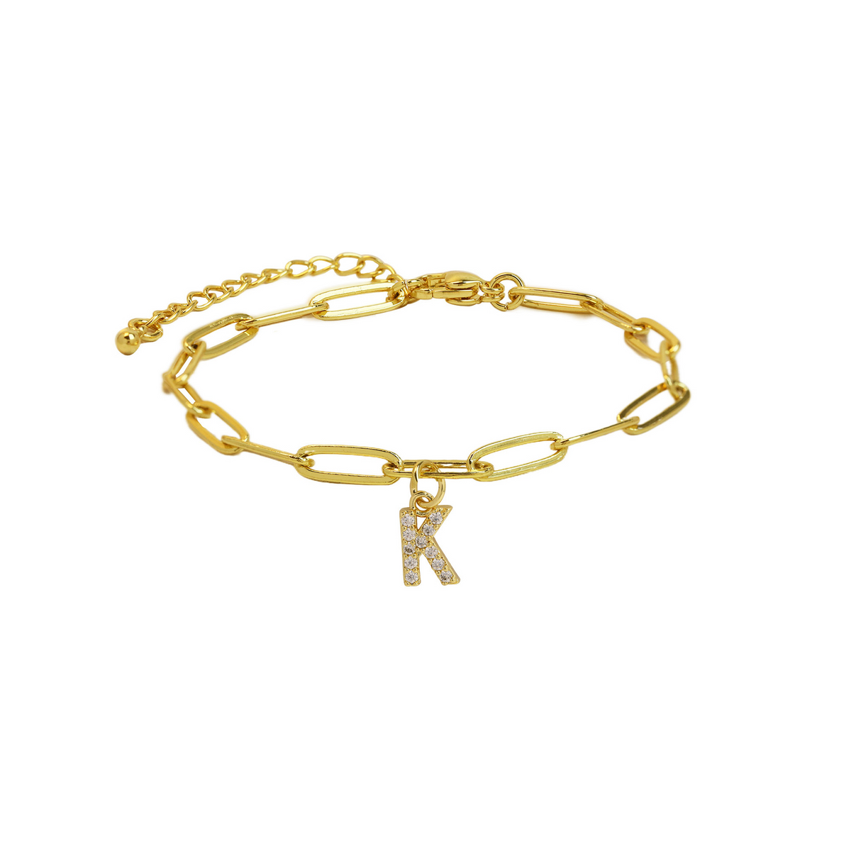 Bracelet initiale doré délicat