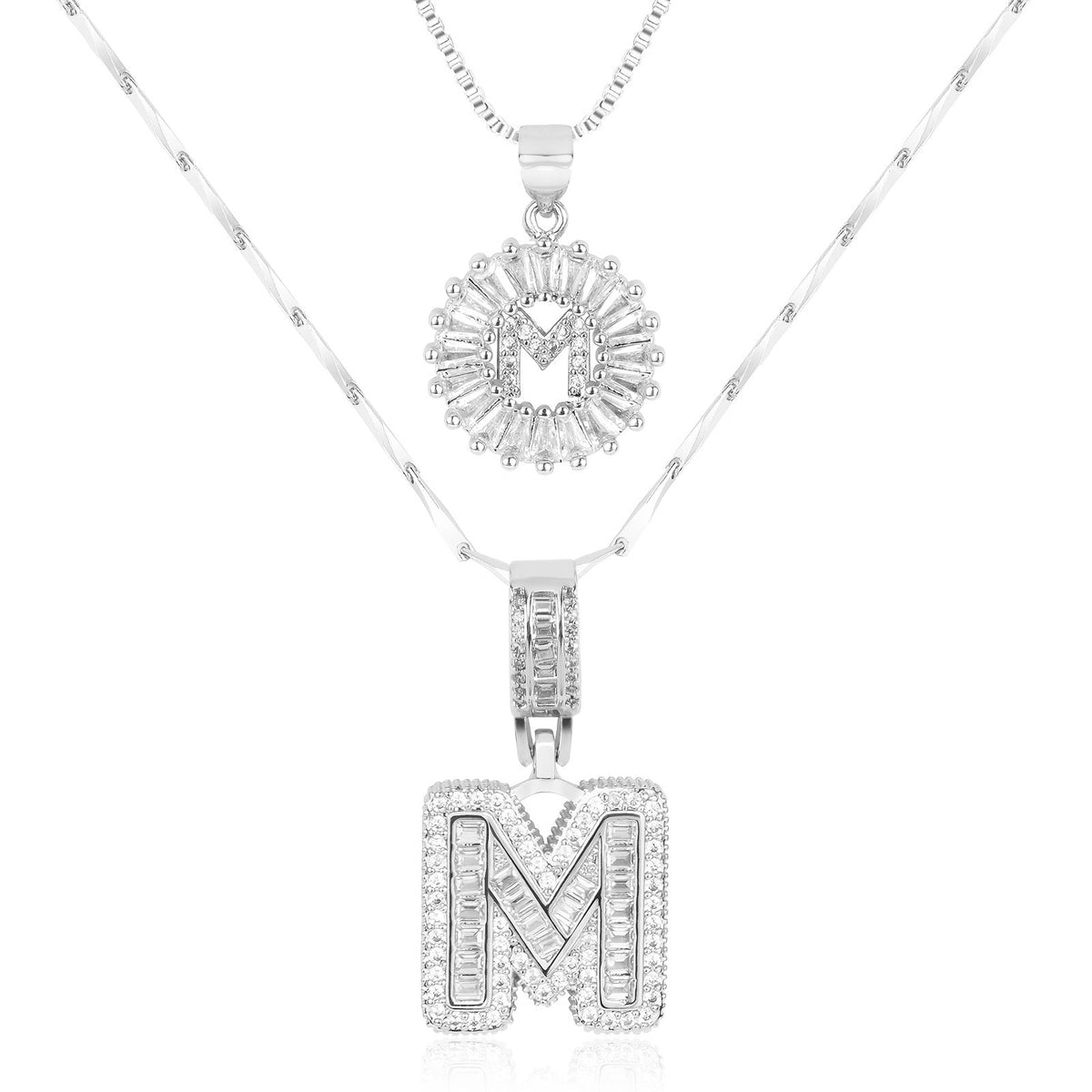 Collier initiale diamant doré