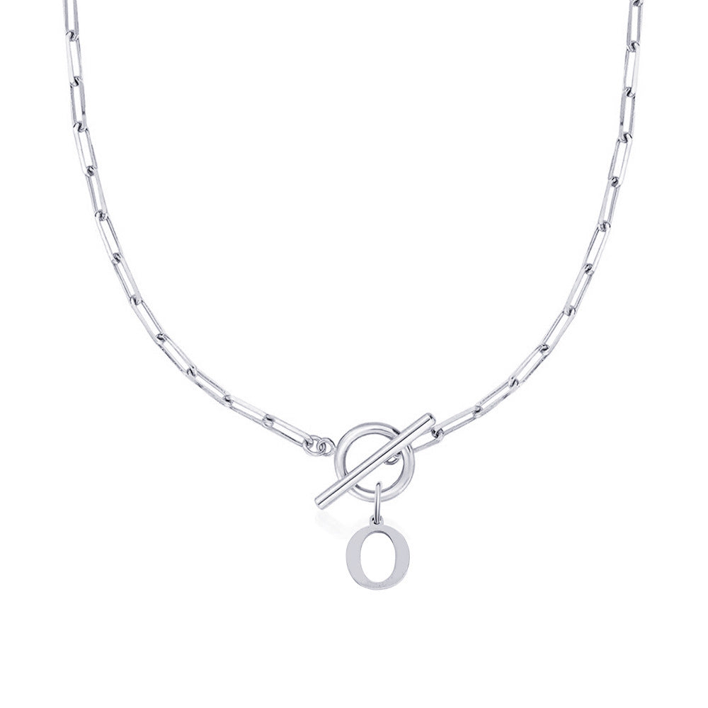 Collier initiale cercle et cadenas