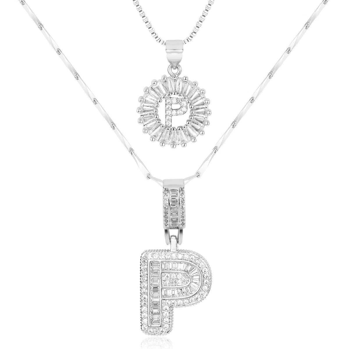 Collier initiale diamant doré