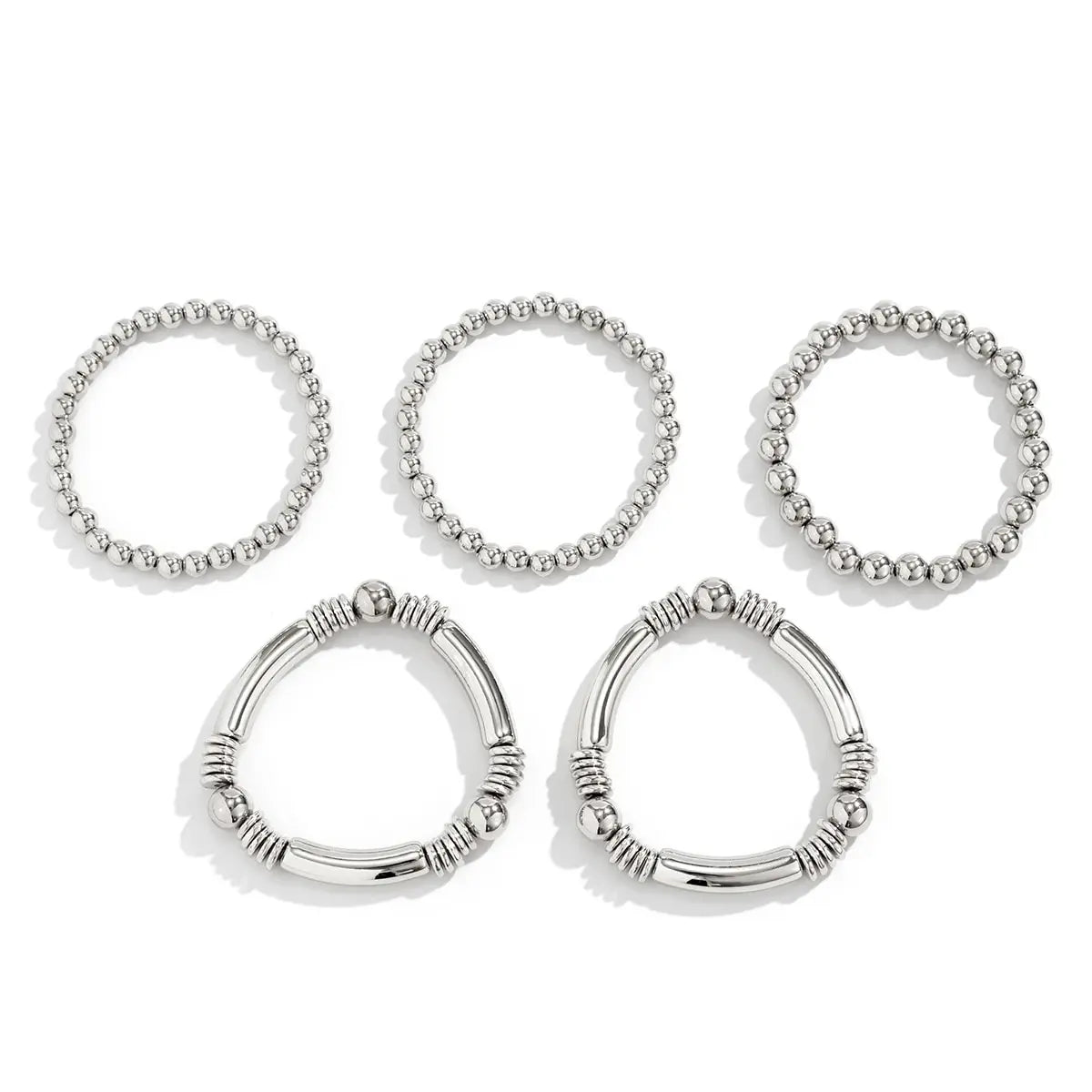 Set 5 bracelets de perles à superposer