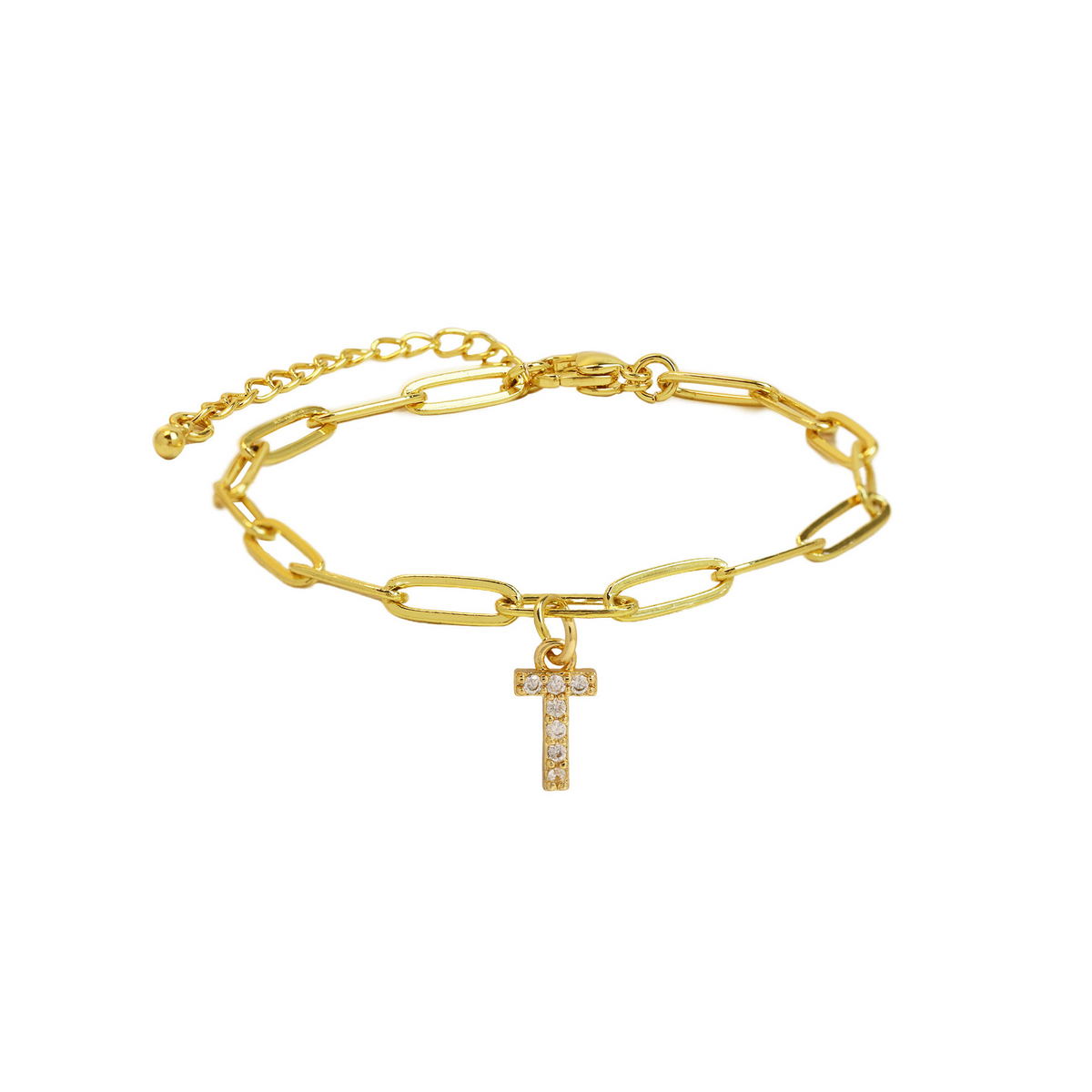Bracelet initiale doré délicat