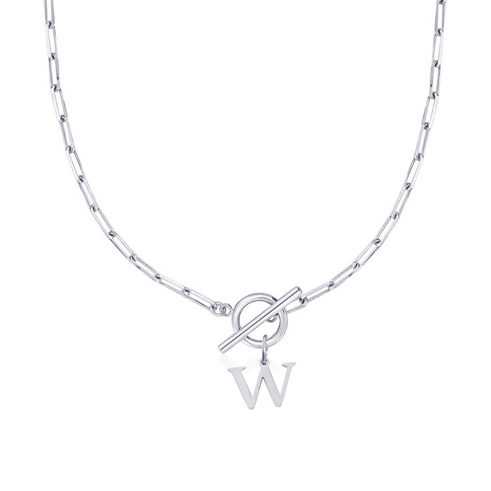 Collier initiale cercle et cadenas