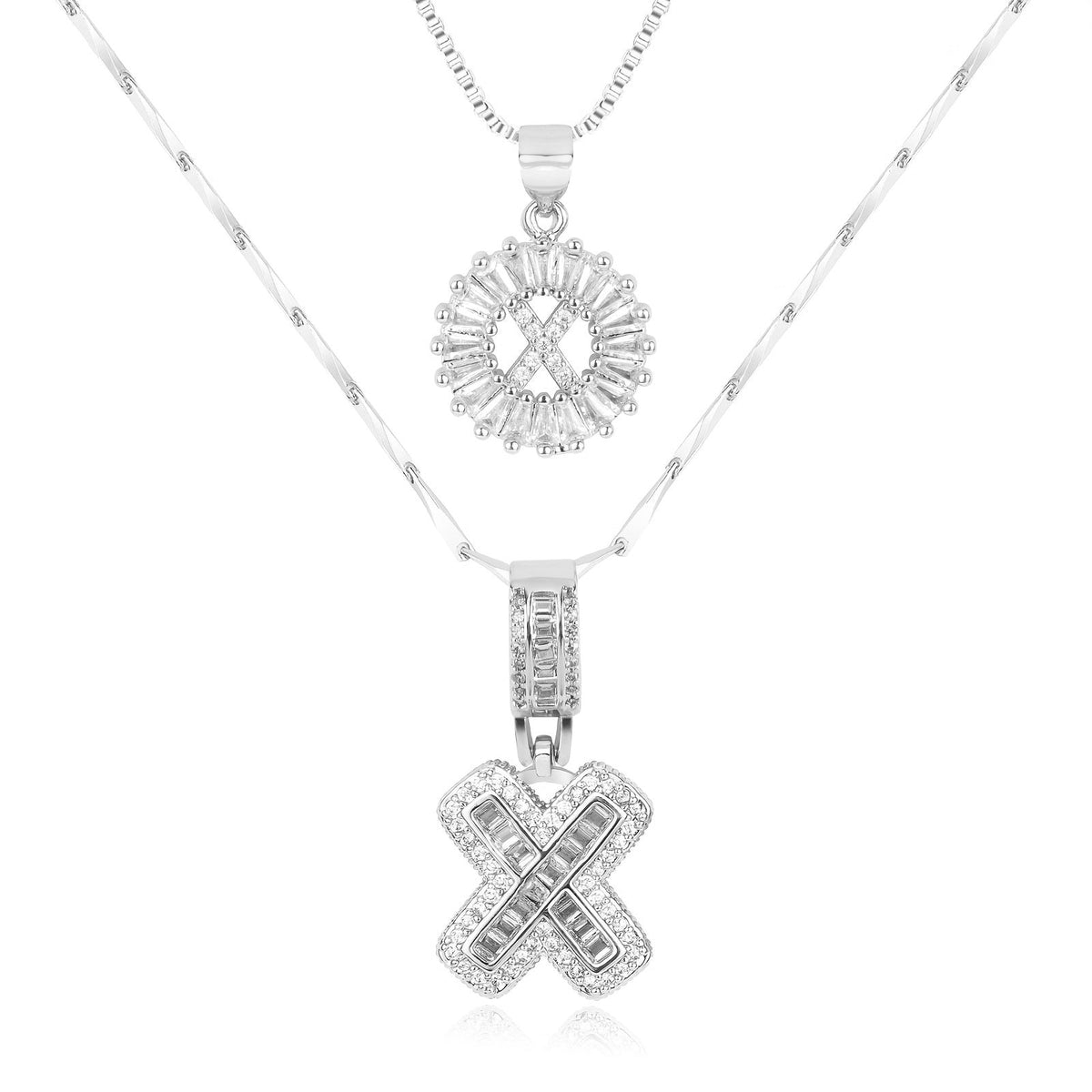Collier initiale diamant doré