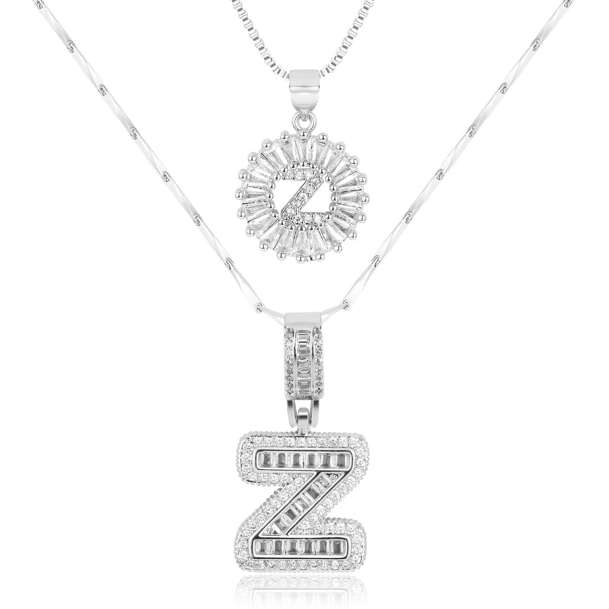 Collier initiale diamant doré