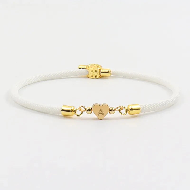 Bracelet cœur initiale personnalisé