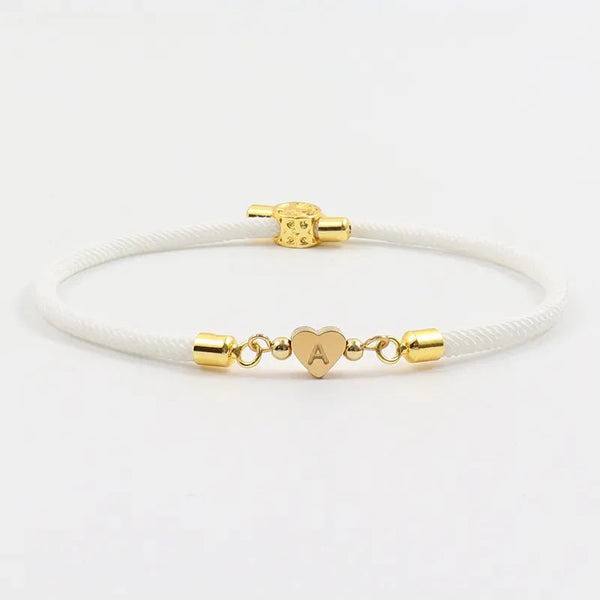 Bracelet cœur initiale personnalisé