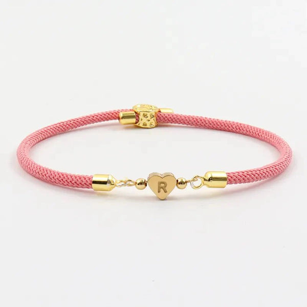 Bracelet cœur initiale personnalisé