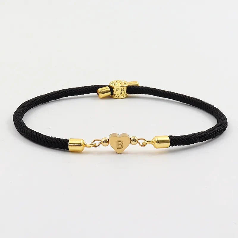 Bracelet cœur initiale personnalisé
