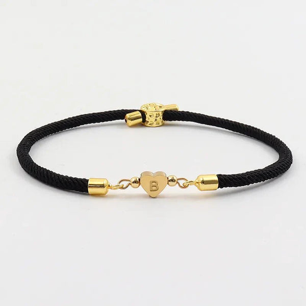 Bracelet cœur initiale personnalisé