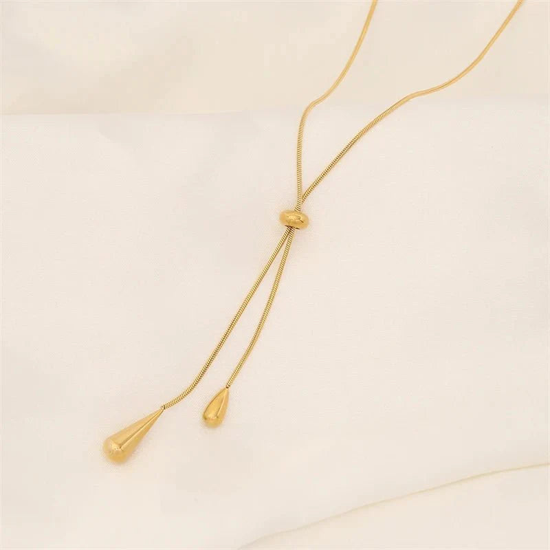 Ensemble collier lariat et boucles d'oreilles
