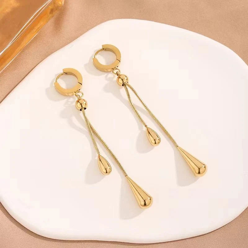 Ensemble collier lariat et boucles d'oreilles