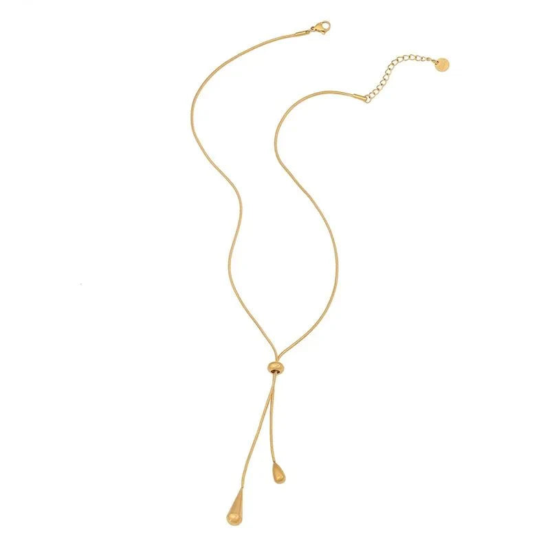 Ensemble collier lariat et boucles d'oreilles