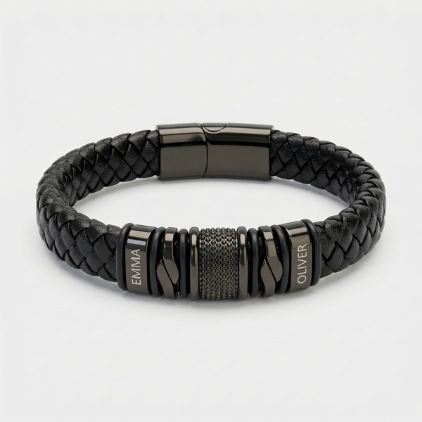 Bracelet Acier Noir Personnalisé