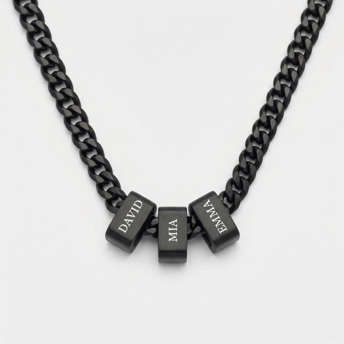 Collier acier gravé personnalisé
