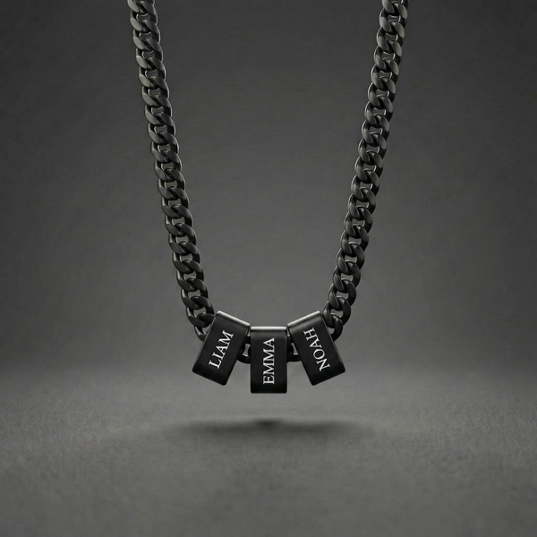 Collier acier gravé personnalisé