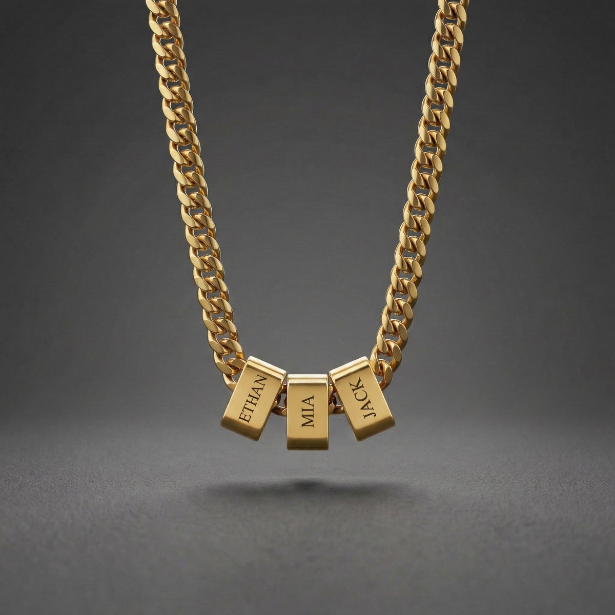 Collier acier gravé personnalisé