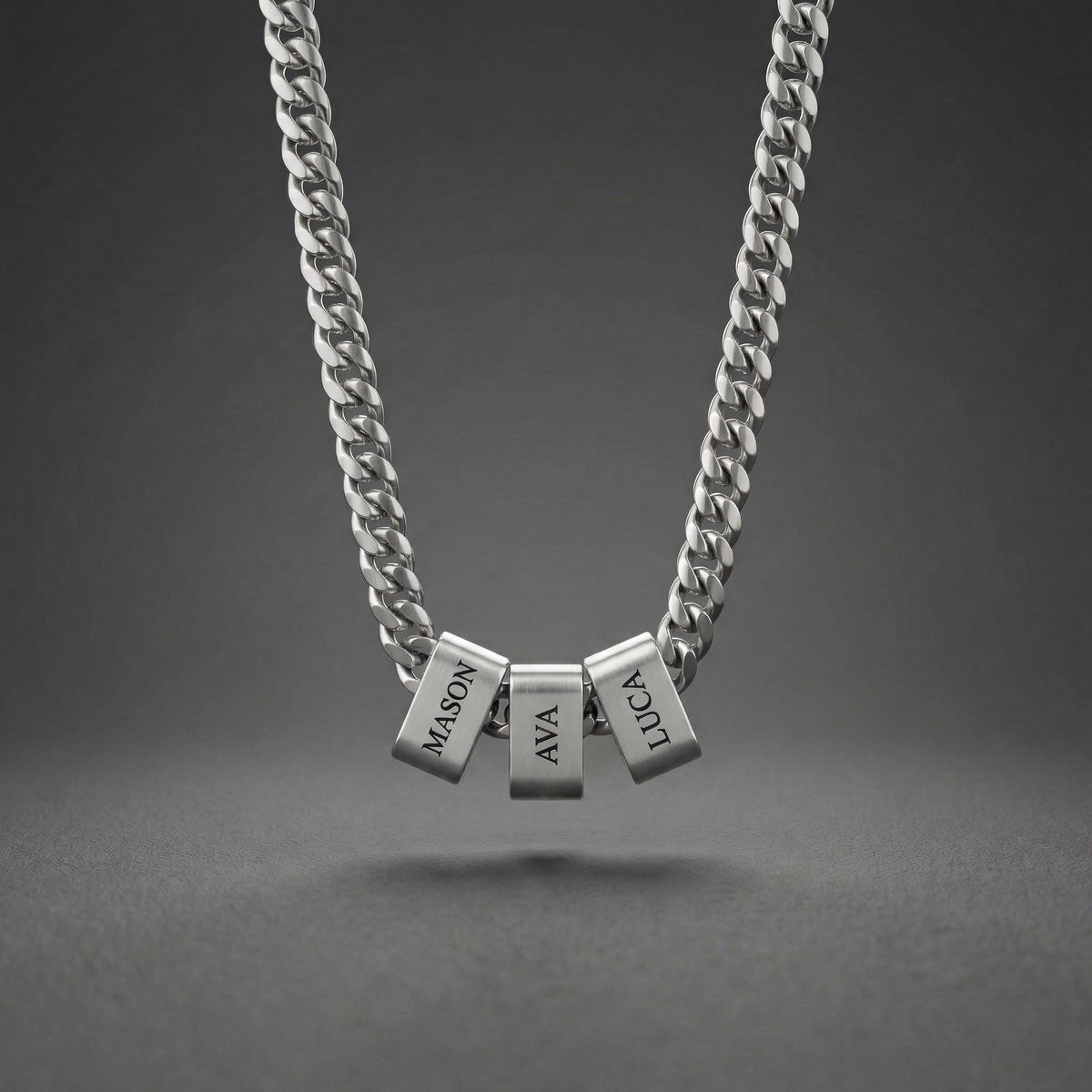 Collier acier gravé personnalisé