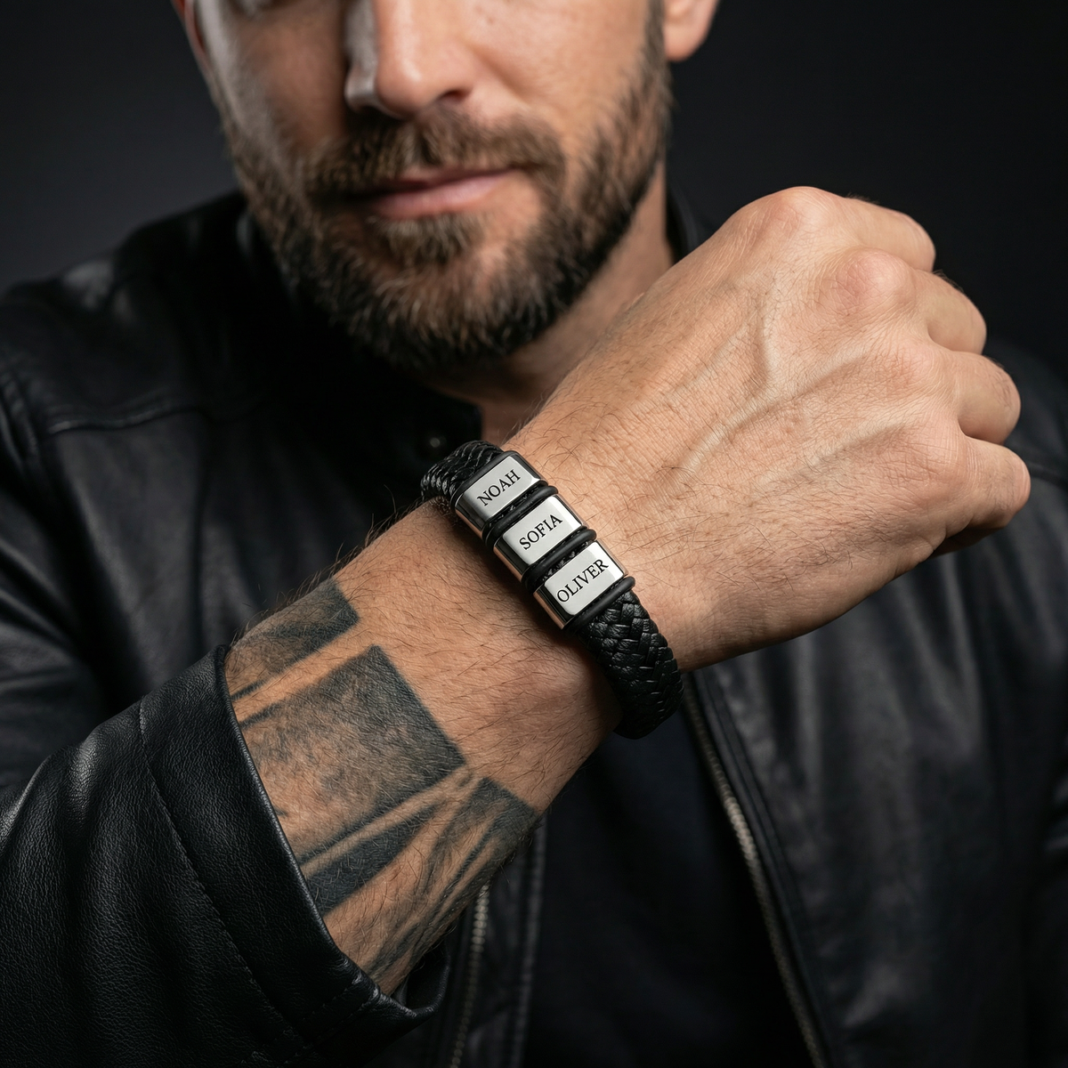Bracelet famille viking en acier